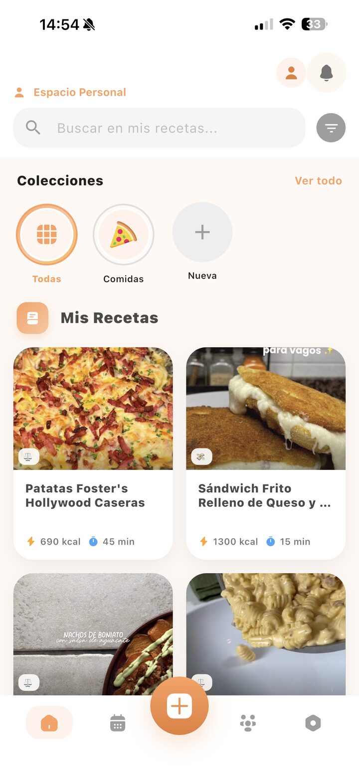 Biblioteca de recetas y colecciones en Flavia